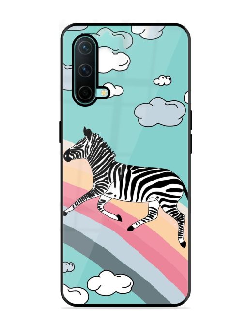 Zebra On A Rainbow Glossy Soft Edge Case for Oneplus Nord Ce (5G) Chachhi