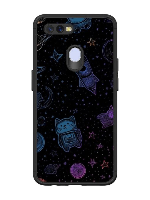 Cosmic Cat Chaos Glossy Soft Edge Case for Oppo A11K Chachhi