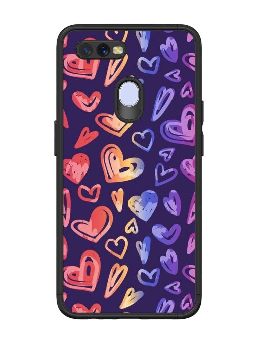 Rainbow Hearts Glossy Soft Edge Case for Oppo A11K Chachhi