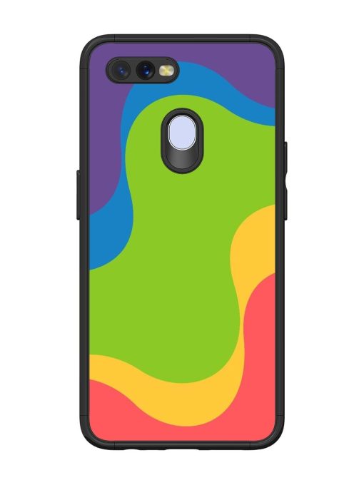 Wavy Rainbow Wonderland Glossy Soft Edge Case for Oppo A11K Chachhi