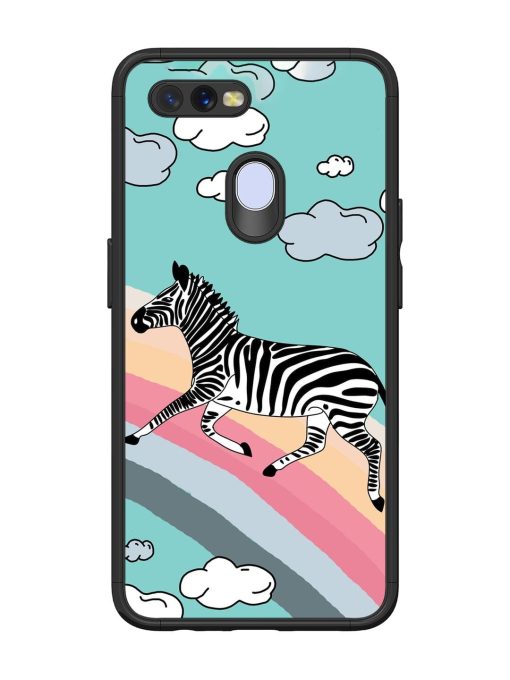 Zebra On A Rainbow Glossy Soft Edge Case for Oppo A11K