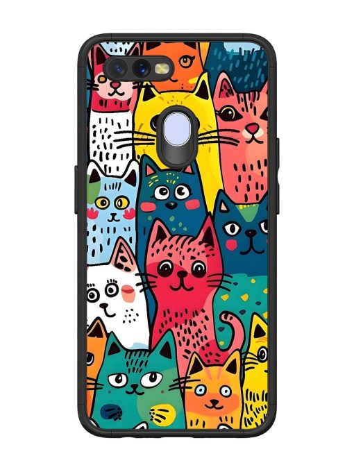 Feline Frenzy Glossy Soft Edge Case for Oppo A11K