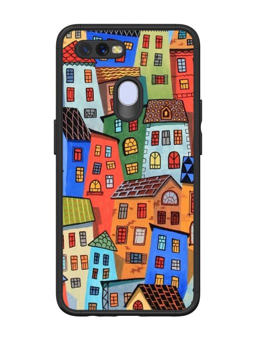 Rainbow House Glossy Soft Edge Case for Oppo A12 Chachhi