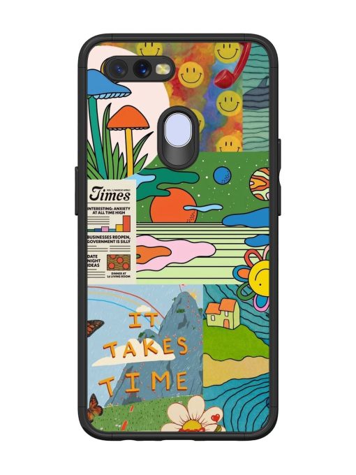 Groovy Vibes Glossy Soft Edge Case for Oppo A12 Chachhi