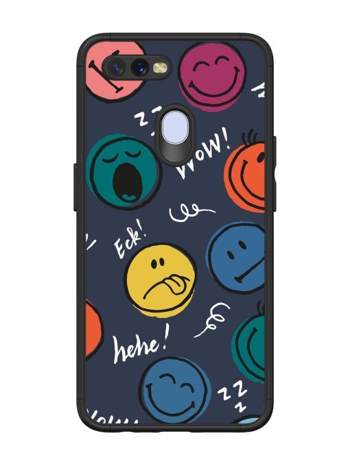 Emoticon Parade Glossy Soft Edge Case for Oppo A12 Chachhi