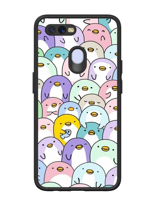 Penguin Party Glossy Soft Edge Case for Oppo A12 Chachhi