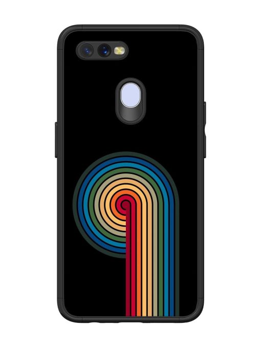 Rainbow Ripple Glossy Soft Edge Case for Oppo A12 Chachhi