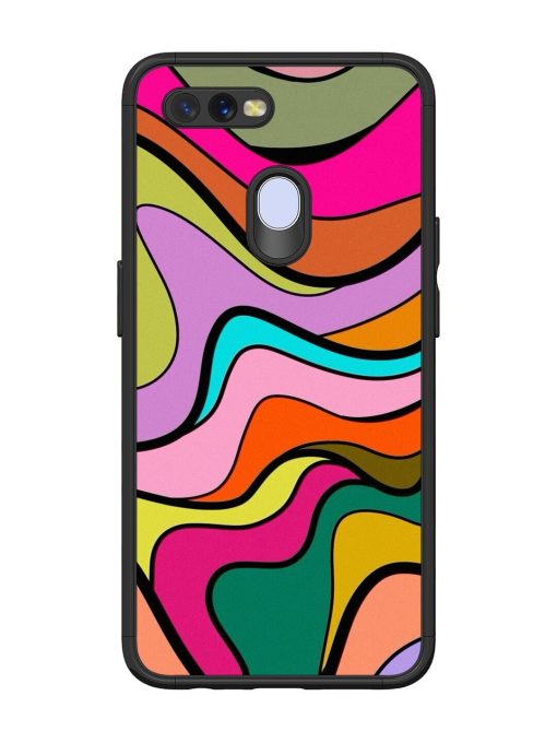 Wavy Wonder Glossy Soft Edge Case for Oppo A12 Chachhi