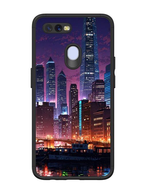 Neon Nightscape Glossy Soft Edge Case for Oppo A12 Chachhi