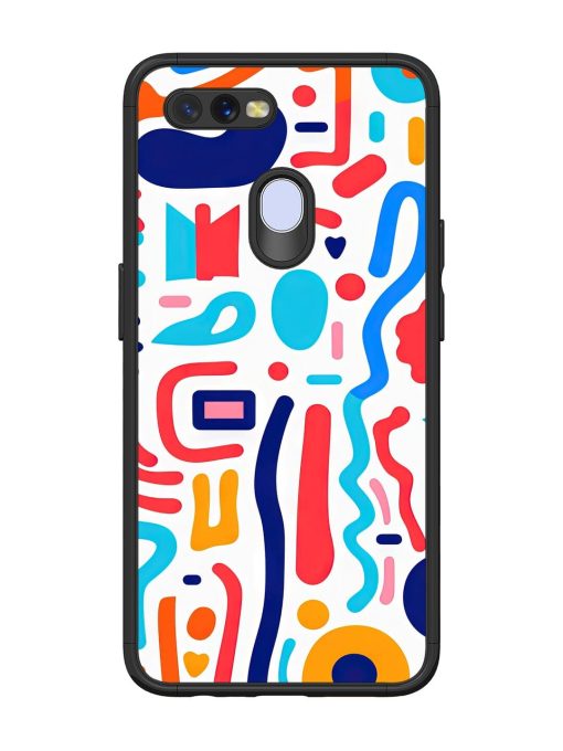 Whimsical Doodle Chaos Glossy Soft Edge Case for Oppo A12 Chachhi