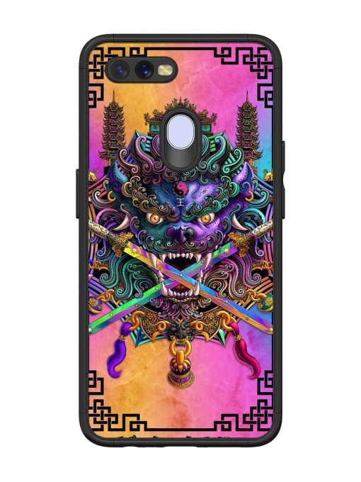 Psychedelic Fu Dog Tapestry Glossy Soft Edge Case for Oppo A12 Chachhi