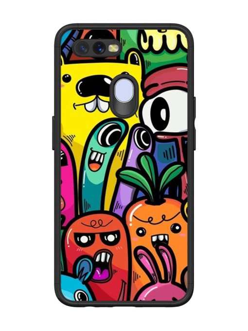 Whimsical Doodle Chaos Glossy Soft Edge Case for Oppo A12 Chachhi