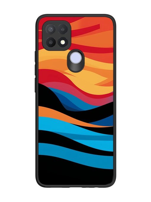 Blazing Currents Glossy Soft Edge Case for Oppo A15 Chachhi