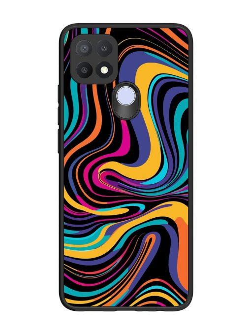 Psychedelic Swirl Glossy Soft Edge Case for Oppo A15 Chachhi