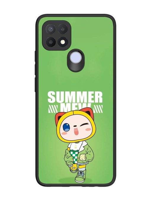 Purrfect Summer Glossy Soft Edge Case for Oppo A15 Chachhi