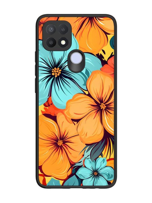 Tropical Bloom Glossy Soft Edge Case for Oppo A15