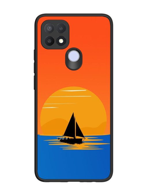 Sunset Sail Glossy Soft Edge Case for Oppo A15 Chachhi