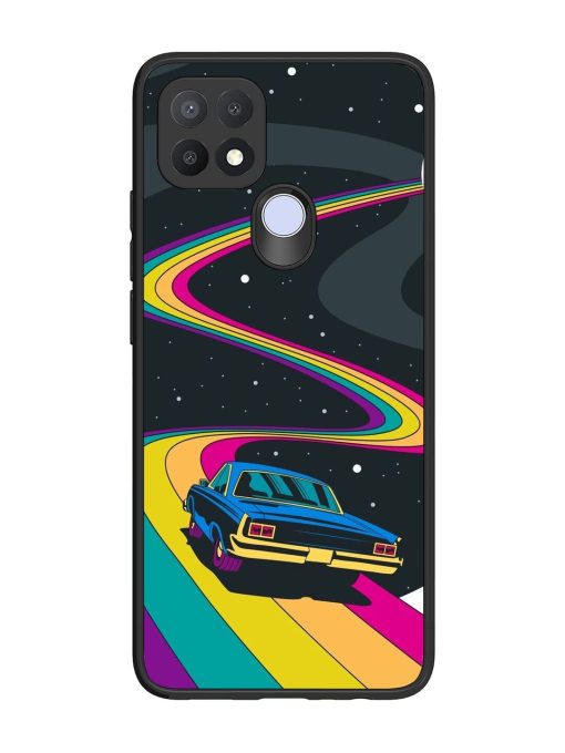 Rainbow Road Glossy Soft Edge Case for Oppo A15 Chachhi