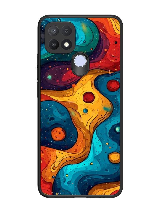 Cosmic Swirl Glossy Soft Edge Case for Oppo A15 Chachhi