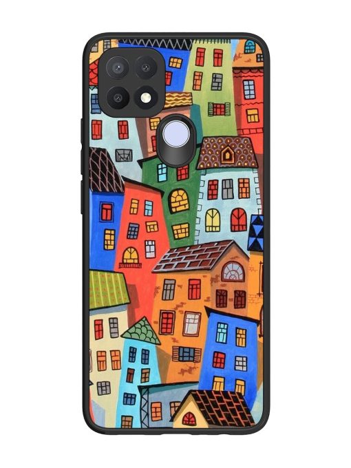 Rainbow House Glossy Soft Edge Case for Oppo A15 Chachhi