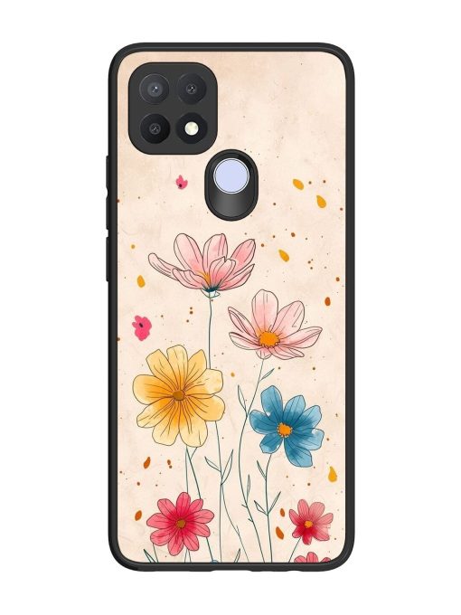 Delicate Bloom Glossy Soft Edge Case for Oppo A15 Chachhi