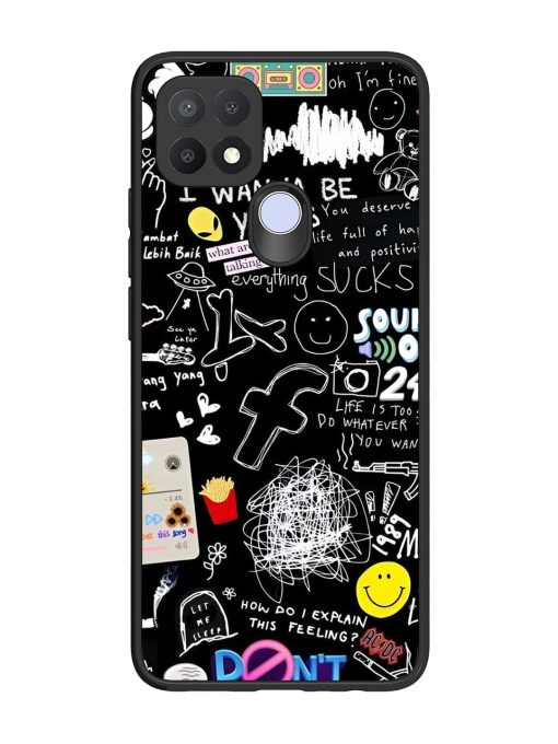 Doodle Diary Glossy Soft Edge Case for Oppo A15 Chachhi