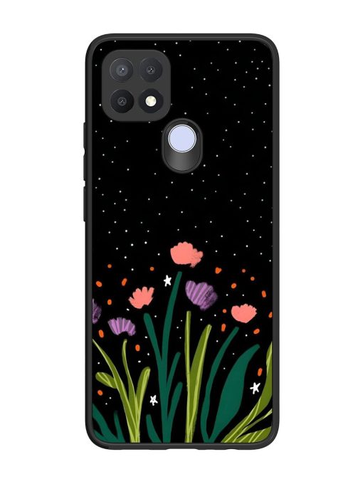 Midnight Bloom Glossy Soft Edge Case for Oppo A15 Chachhi