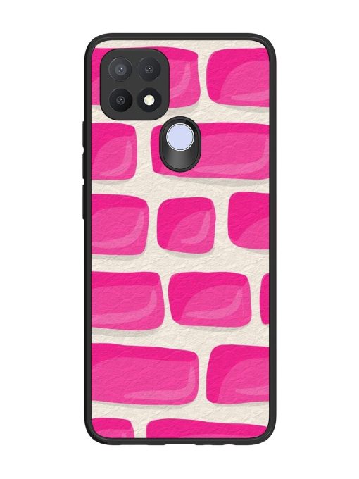 Pink Brick Wall Glossy Soft Edge Case for Oppo A15 Chachhi