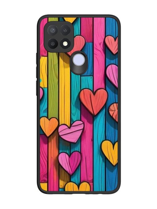 Rainbow Of Hearts Glossy Soft Edge Case for Oppo A15 Chachhi