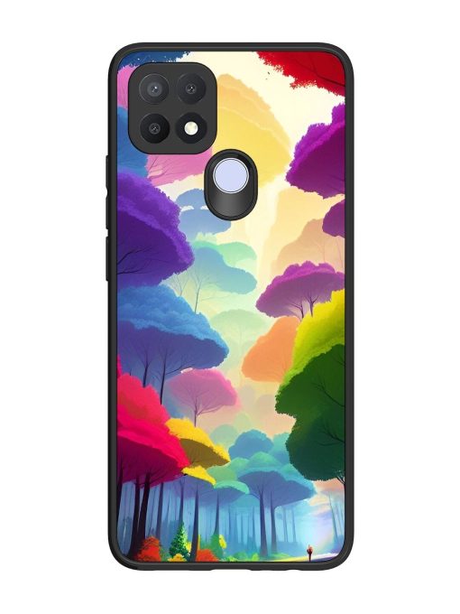 Rainbow Road Glossy Soft Edge Case for Oppo A15 Chachhi