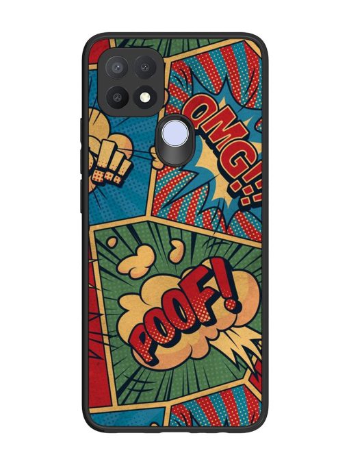 Comic Book Chaos Glossy Soft Edge Case for Oppo A15 Chachhi