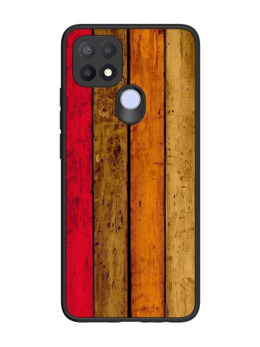 Colorful Woodgrain Glossy Soft Edge Case for Oppo A15 Chachhi