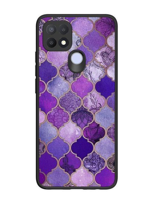 Purple Mosaic Magic Glossy Soft Edge Case for Oppo A15 Chachhi