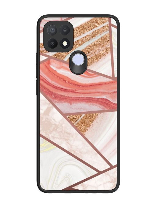 Rosy Mosaic Glossy Soft Edge Case for Oppo A15 Chachhi