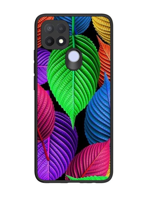 Rainbow Leaf Symphony Glossy Soft Edge Case for Oppo A15 Chachhi