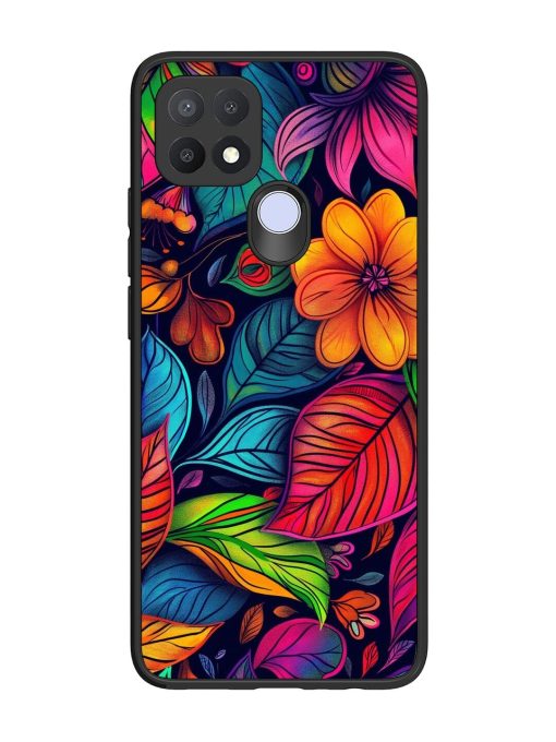 Rainbow Of Blooms Glossy Soft Edge Case for Oppo A15 Chachhi