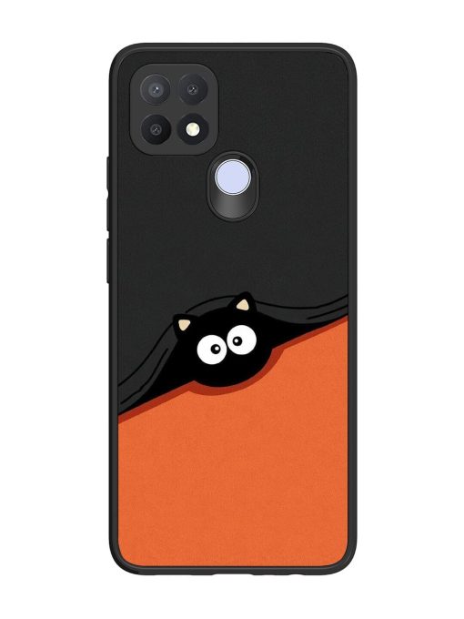 Peek-A-Boo Kitty Glossy Soft Edge Case for Oppo A15 Chachhi