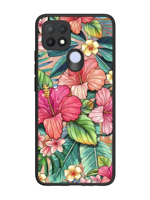 Tropical Tapestry Glossy Soft Edge Case for Oppo A15 Chachhi