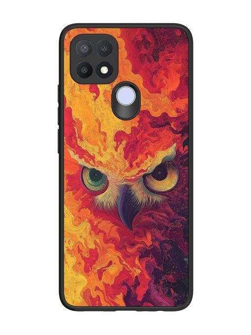 Fiery Owl Glossy Soft Edge Case for Oppo A15 Chachhi