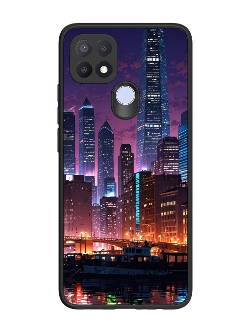 Neon Nightscape Glossy Soft Edge Case for Oppo A15