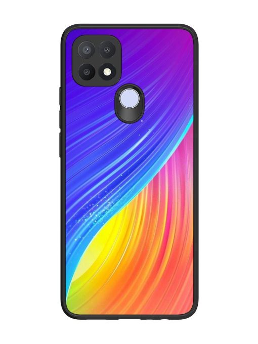 Neon Swirl Glossy Soft Edge Case for Oppo A15 Chachhi