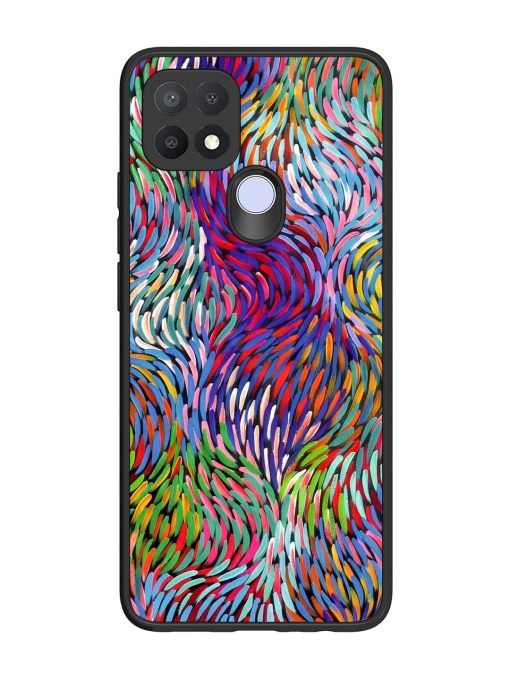 Vibrant Waves Glossy Soft Edge Case for Oppo A15 Chachhi