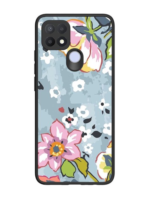 Floral Fantasy Glossy Soft Edge Case for Oppo A15 Chachhi