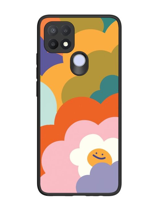 Happy Flower Power Glossy Soft Edge Case for Oppo A15 Chachhi