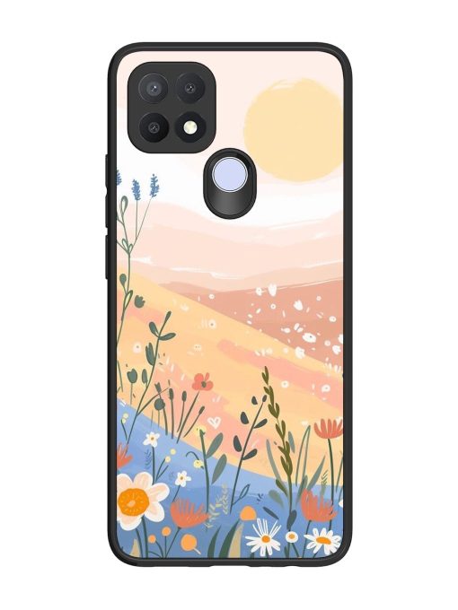 Golden Hour Blooms Glossy Soft Edge Case for Oppo A15