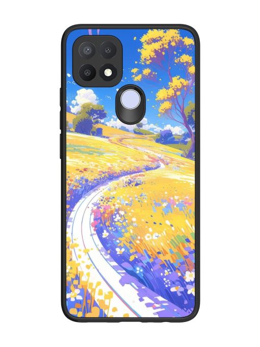 Vibrant Spring Meadow Glossy Soft Edge Case for Oppo A15 Chachhi