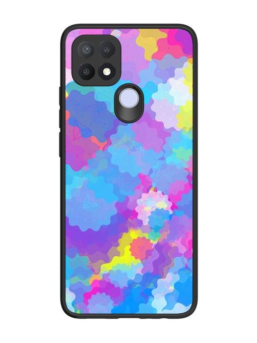 Psychedelic Cloud Burst Glossy Soft Edge Case for Oppo A15 Chachhi