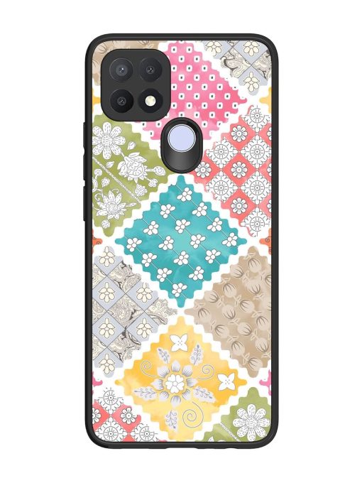 Patchwork Dreamscape Glossy Soft Edge Case for Oppo A15 Chachhi