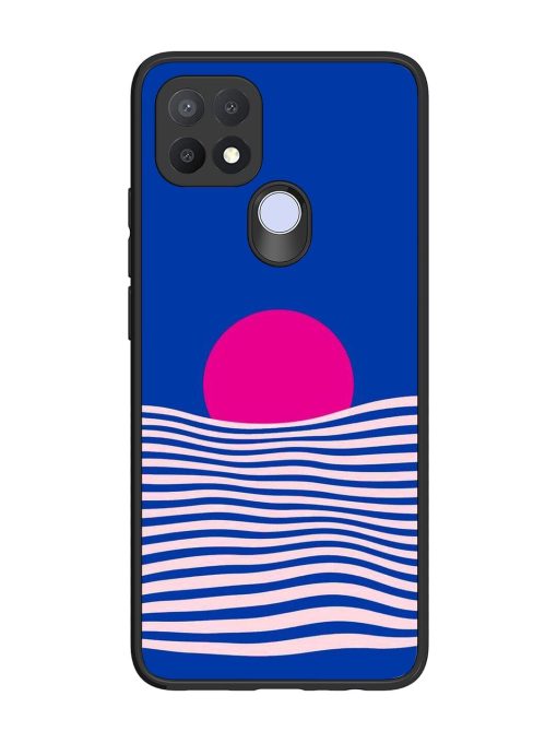 Pink Sunset Over Blue Waves Glossy Soft Edge Case for Oppo A15 Chachhi