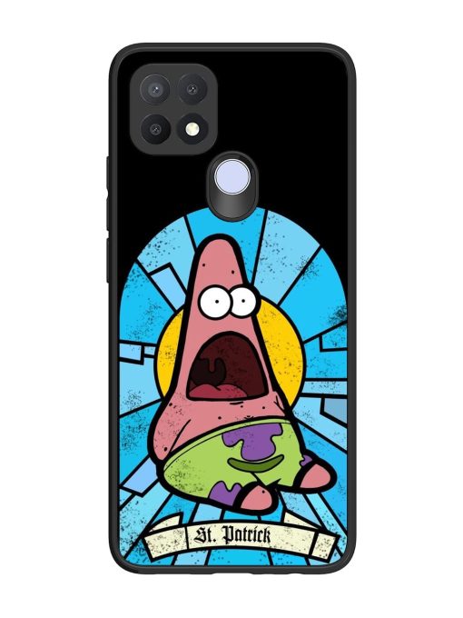 St. Patrick'S Day Stained Glass Patrick Star Glossy Soft Edge Case for Oppo A15 Chachhi